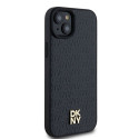 DKNY DKHMP15SPSHRPSK iPhone 15 / 14 / 13 6.1" black/black hardcase Leather Pattern Metal Logo MagSaf