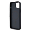 DKNY DKHMP15SPSHRPSK iPhone 15 / 14 / 13 6.1" black/black hardcase Leather Pattern Metal Logo MagSaf