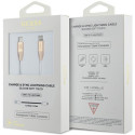 Guess GUCLLALRGDD USB-C - Lightning cable 1.5m Fast Charging gold/light gold Ebossed Logo