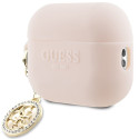 Guess GUAP23DSLGHDP AirPods Pro 2 (2022/2023) cover pink/pink 3D Rubber 4G Diamond Charm