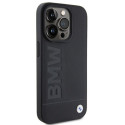 BMW BMHMP15LSLLBK iPhone 15 Pro 6.1" black/black MagSafe Leather Hot Stamp