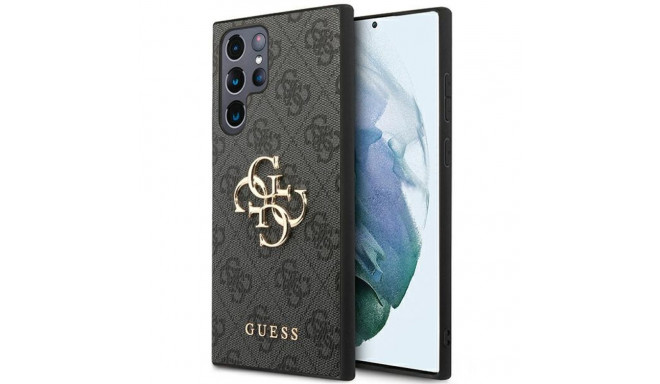 Guess GUHCS23L4GMGGR S23 Ultra S918 gray hardcase 4G Big Metal Logo