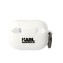 Karl Lagerfeld KLAP2RUNCHH AirPods Pro 2 (2022/2023) cover white/white Silicone Choupette Head 3D