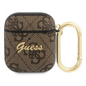 Guess GUA24GSMW AirPods 1/2 cover brown/brown 4G Script Metal Collection