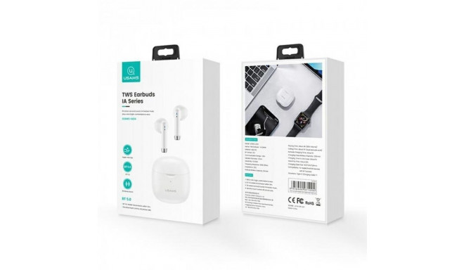 USAMS Bluetooth 5.0 TWS IA series juhtmevabad kõrvaklapid valge BHUIA02 (US-IA04)