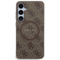Guess GUHMS24MG4GFRW S24+ S926 brown/brown hardcase 4G Collection Leather Metal Logo MagSafe