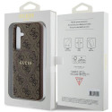 Guess GUHMS24SG4GFRW S24 S921 brown/brown hardcase 4G Collection Leather Metal Logo MagSafe
