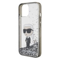 Karl Lagerfeld KLHCP15SLKKNSK iPhone 15 / 14 / 13 6.1" transparent hardcase Liquid Glitter Ikonik Karl Lagerfeld KLHCP15SLKKNSK iPhone 15 / 14 / 13 6.1" transparent hardcase Liquid Glitter Ikonik