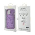Guess GUHCP15SP4EPMU iPhone 15 / 14 / 13 6.1" purple/light purple hardcase Leather 4G Stamped