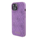 Guess GUHCP15SP4EPMU iPhone 15 / 14 / 13 6.1" purple/light purple hardcase Leather 4G Stamped