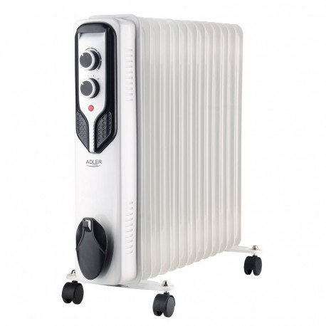Adler AD 7818 õlitäidisega radiaator 2500 W 3 võimsustaset valge