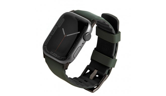 UNIQ Linus Strap Apple Watch Series 1-8/SE/SE2/Ultra 42/44/45/49mm Airosoft Silicone green