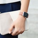 UNIQ Aspen Apple Watch strap 44/42/45 mm Series 1/2/3/4/5/6/7/8/9/SE/SE2 Braided pink/grapefruit pin