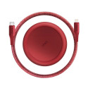 UNIQ MFI Halo USB-C-Lightning Cable 18W Nylon Coiled 1.2m Red/Carmine Red