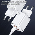 USAMS Lad. network. 1xUSB-C+1xUSB T43 33W PD3.0 +QC3.0 + U63 USB-C to lightning cable black/black US