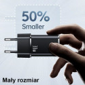 USAMS Lad. network. 1xUSB-C+1xUSB T43 33W PD3.0 +QC3.0 + U63 USB-C to lightning cable black/black US