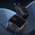 USAMS Lad. network. 1xUSB-C T45 mini 30W (head only) PD3.0 Fast Charging black/black CC148TC01 (US-C