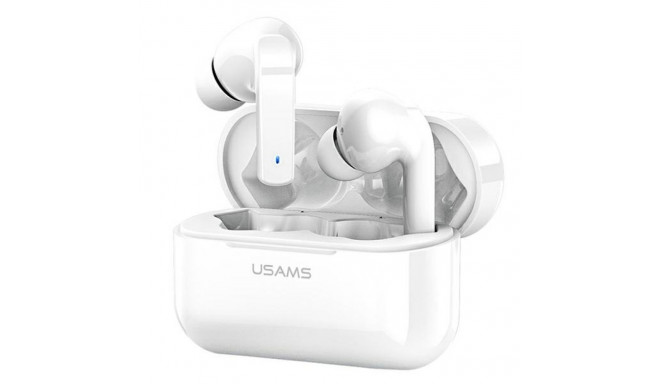 USAMS Bluetooth 5.0 TWS LYseries ANC juhtmevabad kõrvaklapid valge BHULY06