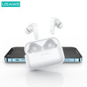 USAMS Bluetooth 5.0 TWS LY series ANC wireless headphones white/white BHULY06