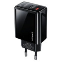 USAMS Lad. network. 1xUSB-C+1xUSB T40 20W LED (head only) PD3.0 +QC3.0 Fast Charging black/black CC1
