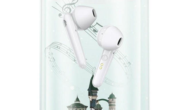 USAMS Bluetooth 5.0 TWS SD series headphones wireless white/white BHUSD01