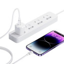USAMS Lad. network. 1xUSB-C PD20W PD3.0 Fast Charging US-CC183 + USB-C/Lightning cable US-SJ610 whit