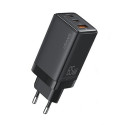 USAMS Lad. network. 2xUSB-C+1xUSB 65W (head only) GaN PD3.0 +QC3.0 Fast Charging black/black Sandru 