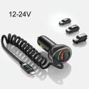 USAMS Lad. alone. C37 1xUSB+1xUSB-C 60W + Ligtning cable 30W PD+QC Fast Charge black/black CC193CC01 USAMS Lad. alone. C37 1xUSB+1xUSB-C 60W + Ligtning cable 30W PD+QC Fast Charge black/black CC193CC01