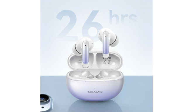 USAMS Bluetooth 5.3 TWS X-donseries ENC juhtmevabad kõrvaklapid lilla gradient/lilla sinine BHUEN