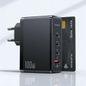 USAMS Lad. network. 3xUSB-C+1xUSB GaN 100W T50 PD (head only) Fast Charging black/black CC163TC01 (U