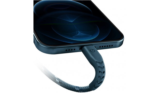 Energea Nyloflex USB - Lightning kaabel laadimiseks ja sünkroonimiseks C89 MFI 1,5 m sinine