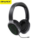 AWEI A799BL Bluetooth gaming headphones, on-ear, with microphone, black/black