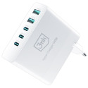 3MK HyperCharger 140W 3xUSB-C + 2xUSB wall charger GAN, PD+QC