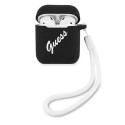 Guess GUACA2LSVSBW AirPods 1/2 cover black and white Silicone Vintage