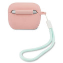 Guess GUACAPLSVSPG AirPods Pro cover pink/pink green Silicone Vintage