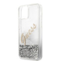 Guess GUHCP12LGLVSSI iPhone 12 Pro Max 6.7" silver/silver hardcase Glitter Vintage Script