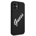 Guess GUHCP12SLSVSBW iPhone 12 mini 5.4" black white hardcase Silicone Vintage