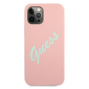 Guess GUHCP12LLSVSPG iPhone 12 Pro Max 6.7" pink green/green pink hardcase Silicone Vintage