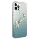 Guess GUHCP12LPCUGLSBL iPhone 12 Pro Max 6.7" blue/blue hardcase Glitter Gradient Script