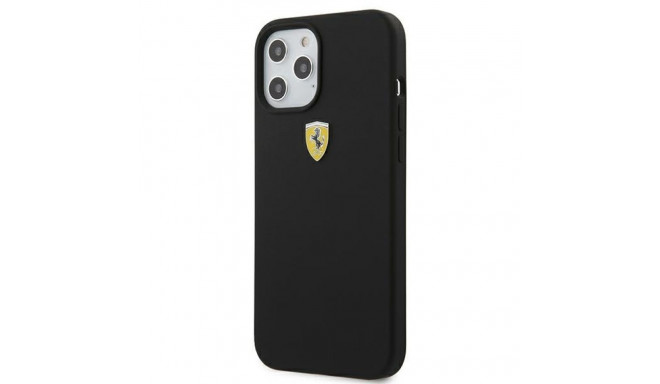 Ferrari FESSIHCP12LBK iPhone 12 Pro Max 6.7" must silikoonist kõvaümbris On Track