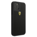 Ferrari FESPEHCP12LBK iPhone 12 Pro Max 6.7" black/black hardcase On Track Perforated