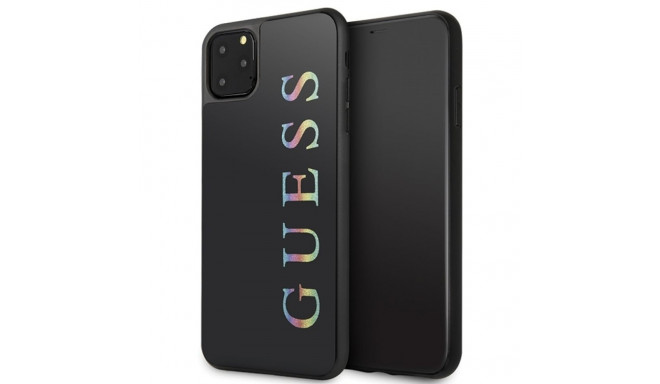 Guess GUHCN65LGMLBK iPhone 11 Pro Max must kõvakorpus glitterlogo