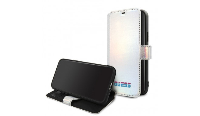 Guess GUFLBKN58BLD iPhone 11 Pro hõbedane iridescent raamatuümbris