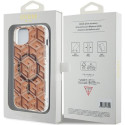 Guess GUHMP15SHGCUSTGW iPhone 15 / 14 / 13 6.1" brown/brown hardcase IML GCube MagSafe
