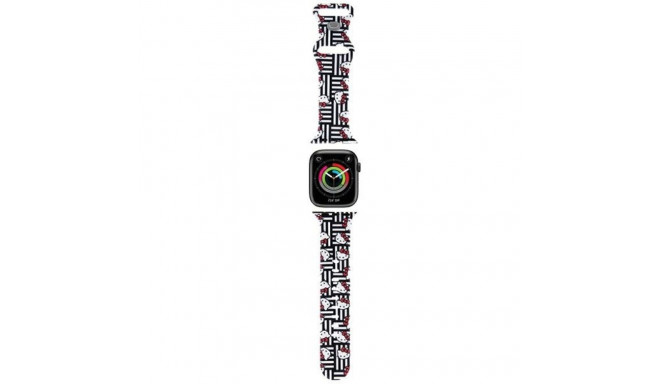 Hello Kitty HKAWMSDIESK Apple Watch 38/40/41mm must silikoonrihm heads & stripes