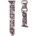 Hello Kitty HKAWMSDGPTP Apple Watch Strap 38/40/41mm pink/pink strap Silicone Tags Graffiti