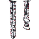 Hello Kitty HKAWMSDIESK Apple Watch Strap 38/40/41mm black/black strap Silicone Heads & Stripes