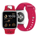 Hello Kitty HKAWMSCHBLR Apple Watch Strap 38/40/41mm red/red strap Silicone Kitty Head