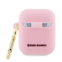 Hello Kitty HKA23DKHSP Airpods 1/2 cover pink/pink Silicone 3D Kitty Head