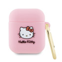 Hello Kitty HKA23DKHSP Airpods 1/2 cover pink/pink Silicone 3D Kitty Head